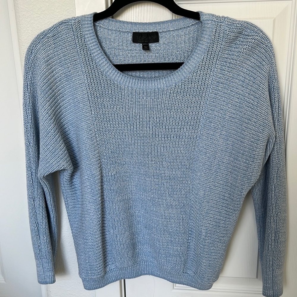 Top shop light blue crewneck sweater